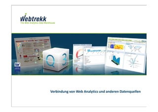 Verbindung von Web Analytics und anderen Datenquellen


11/2010 BI             © 2004 - 2010 Webtrekk GmbH               1
 
