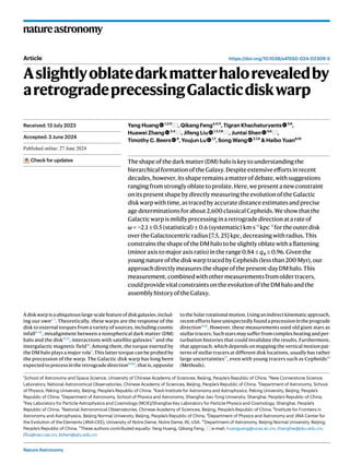 Nature Astronomy
natureastronomy
https://doi.org/10.1038/s41550-024-02309-5
Article
Aslightlyoblatedarkmatterhalorevealedb...