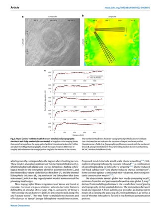 Nature Geoscience
Article https://doi.org/10.1038/s41561-022-01068-0
Proposed models include small-scale plume upwelling19...