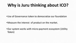 •Use of Governance token to democratize our foundation
•Measure the interest of product on the market.
•Our system works w...