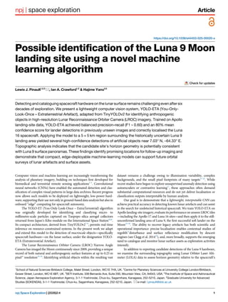 Moon Launch Algorithm Possible identification of the Luna 9 Moon landing site using a novel ...