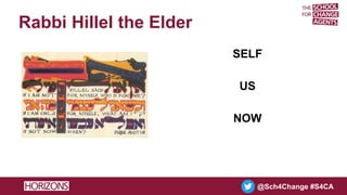 @Sch4Change #S4CA
Rabbi Hillel the Elder
SELF
US
NOW
 