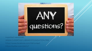 Important resources:
WWW.CUPERTINO LIBRARYFOUNDATION.ORG
https://www.facebook.com/S4Contest
https://twitter.com/S4CLF
 
