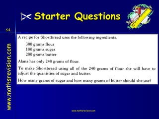 Starter Questions www.mathsrevision.com www.mathsrevision.com S4 