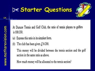 Starter Questions www.mathsrevision.com www.mathsrevision.com S4 