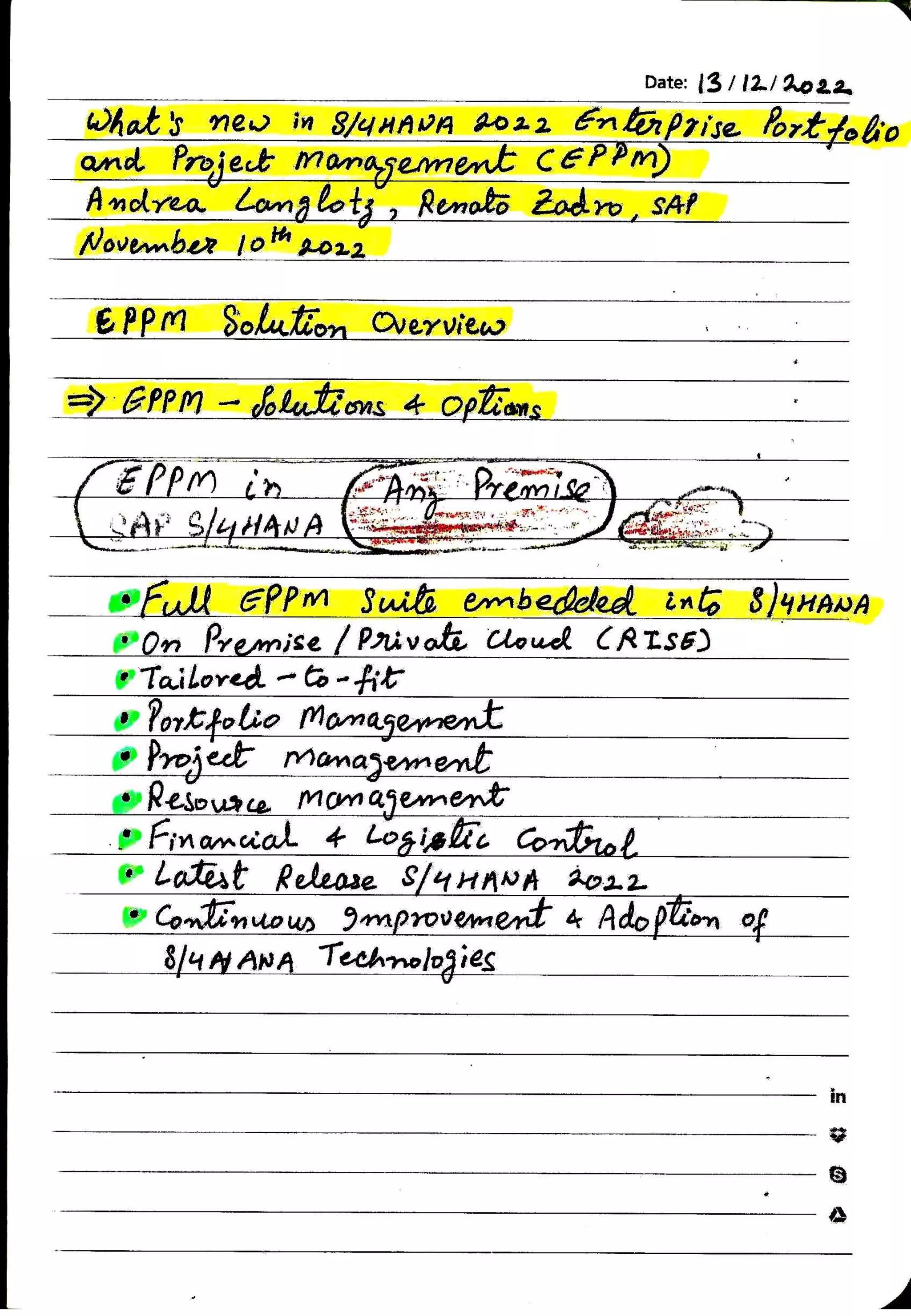 S/4 HANA Hand Written Notes | PDF