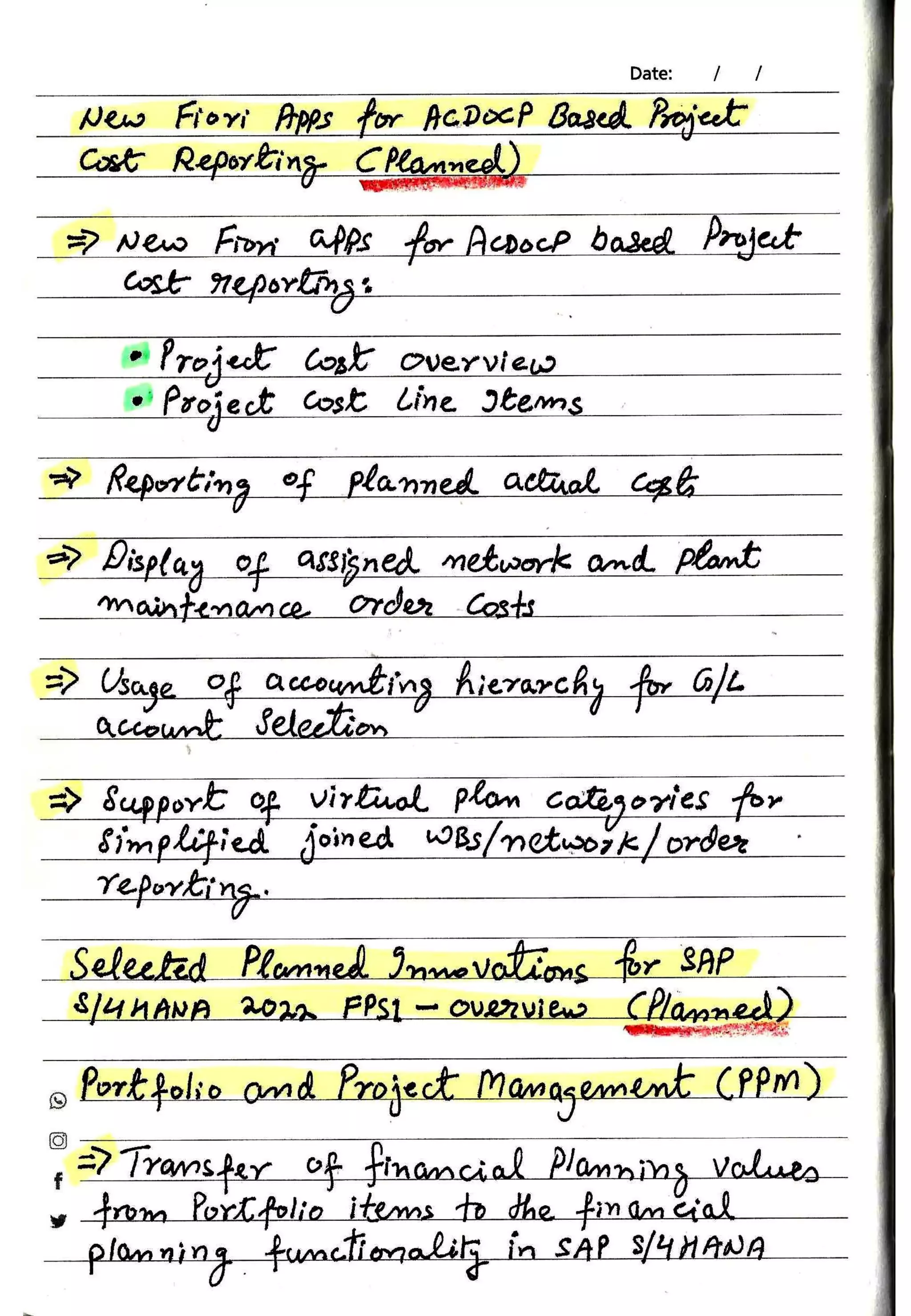 S/4 HANA Hand Written Notes | PDF