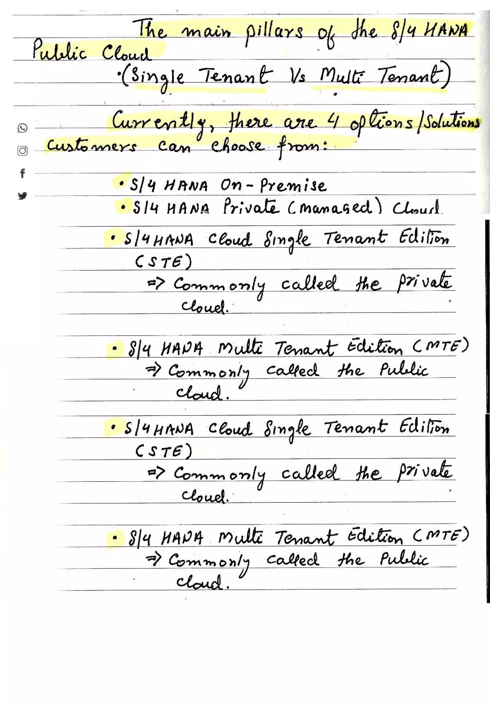 S/4 HANA Hand Written Notes | PDF