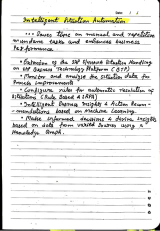 S/4 HANA Hand Written Notes | PDF