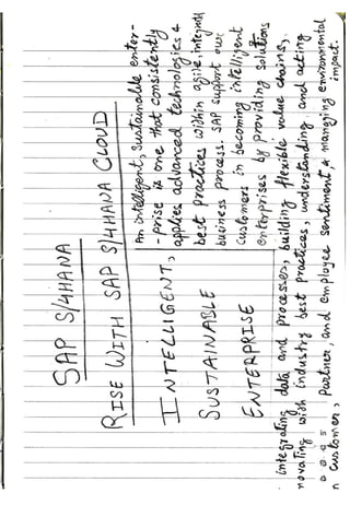 S/4 HANA Hand Written Notes
