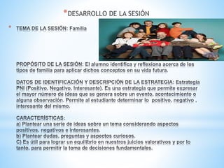 *
*DESARROLLO DE LA SESIÓN
 