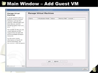 Main Window – Add Guest VM 