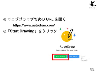  ֥֥饦ǴΤ URL _
https://www.autodraw.com/
ڡStart Drawing򥯥å
53
 