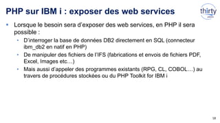 S51   vos projets web services ibm i a l aide de php
