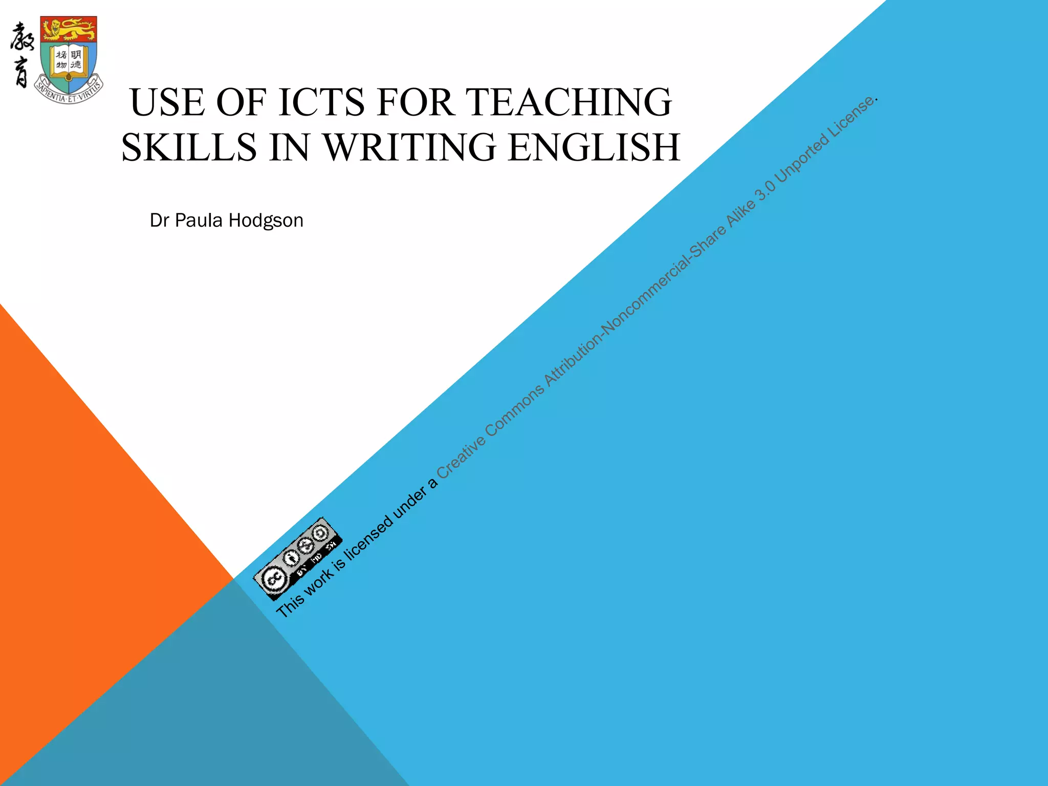 Use of ICT for teaching skills in English writing | PPT