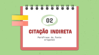 CITAÇÃO INDIRETA
02
 
