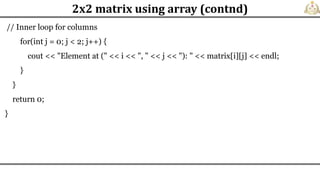 C++ Nested loops, matrix and fuctions.pdf