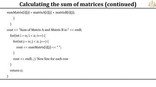 C++ Nested loops, matrix and fuctions.pdf