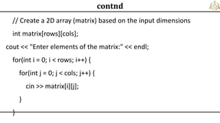 C++ Nested loops, matrix and fuctions.pdf
