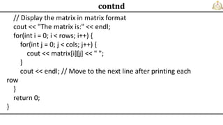 C++ Nested loops, matrix and fuctions.pdf