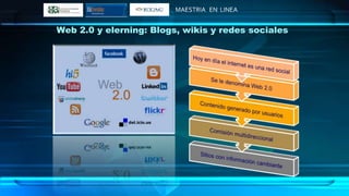 Web 2.0 y elerning: Blogs, wikis y redes sociales
 