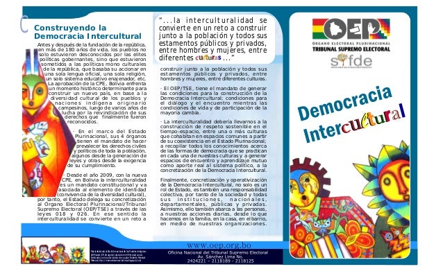 Triptico Democracia Intercultural