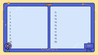 1. Mail carrier
2. Commercial fisherman.
3. Maid
4. Waiter
5. Truck driver
6. Librarian
7. Professional baseball player
8. Businessman
9. Barber
10. Gardener
11. Cashier
12. Window washer
13. Welder
14. Forklift driver
15. Bricklayer
16. Police officer
17. Journalist
18. Grocer
19. Instructor
20. Politician
 