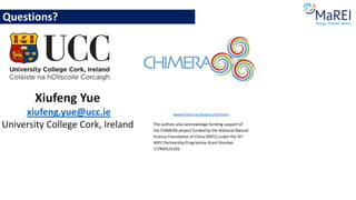 Questions?
Xiufeng Yue
xiufeng.yue@ucc.ie
University College Cork, Ireland
www.marei.ie/project/chimera
The authors also acknowledge funding support of
the CHIMERA project funded by the National Natural
Science Foundation of China (NSFC) under the SFI-
NSFC Partnership Programme Grant Number
17/NSFC/5181.
 