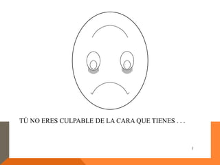 TÚ NO ERES CULPABLE DE LA CARA QUE TIENES . . .


                                                  1
 