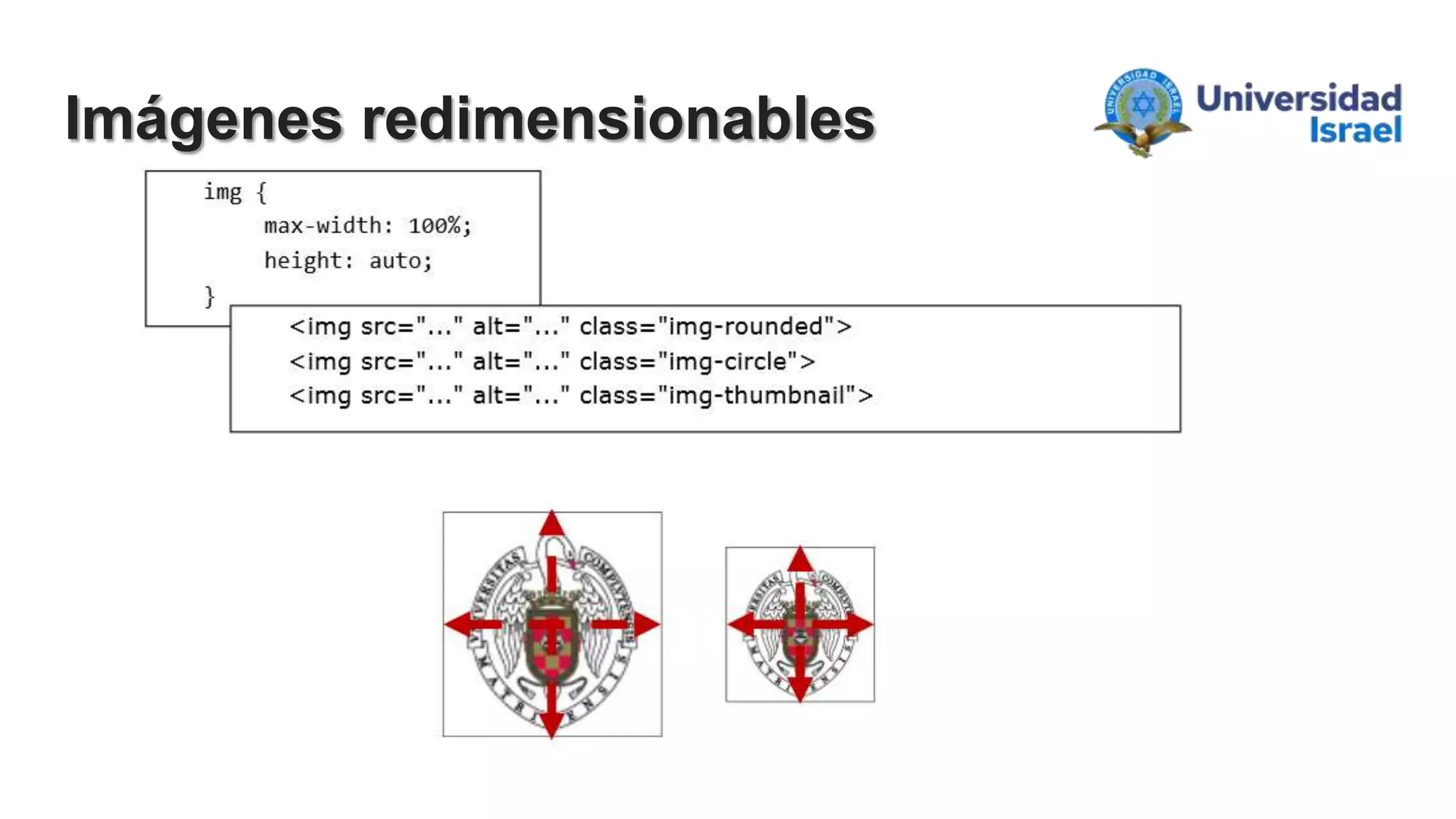 Imágenes redimensionables
 