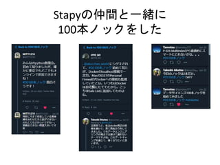 Stapyの仲間と一緒に
100本ノックをした
 