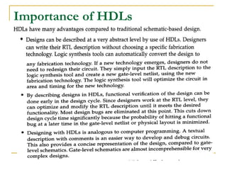 Importance of HDLs
 