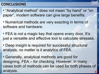 S6 l04 analytical and numerical methods of structural analysis | PPT
