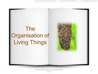 The
Organisation of
Living Things
1
© Jnana Prabodhini Educational Resource
Centre
 