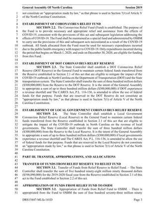 General Assembly Of North Carolina Session 2019
DRS15447-MLfa-141D Page 3
not constitute an "appropriation made by law," a...