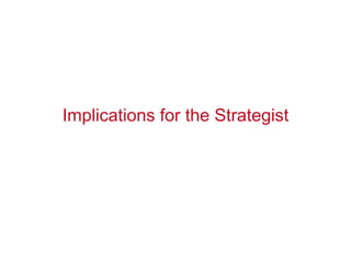 Implications for the Strategist
 