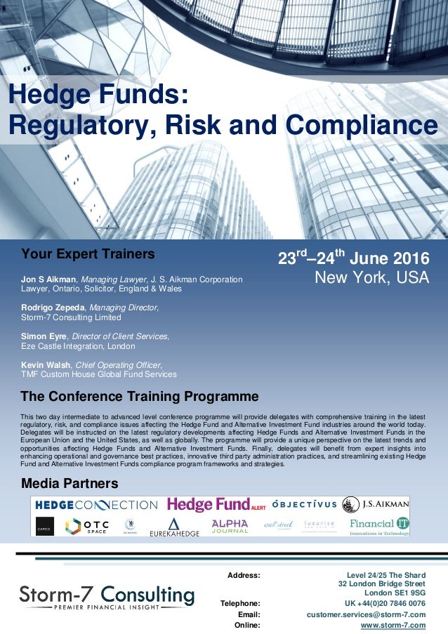 S7C Hedge Funds Regulatory, Risk and Compliance Conference (New York