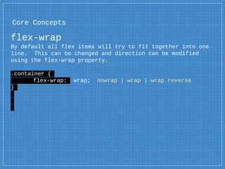 CSS Flexbox (flexible box layout) | PPTX | Web Design and HTML | Internet