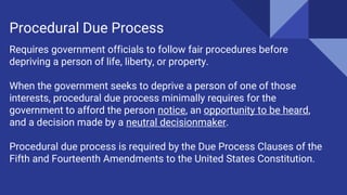 Substantive Due Process Brandon-L-Blankenship | PPT