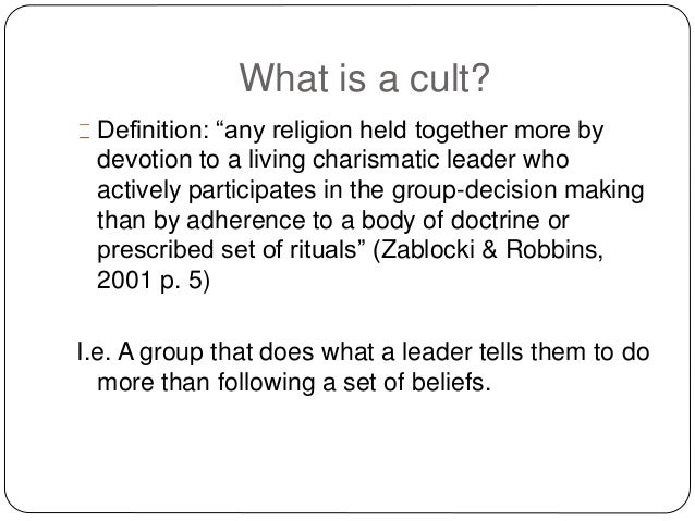 meaning of cult what
