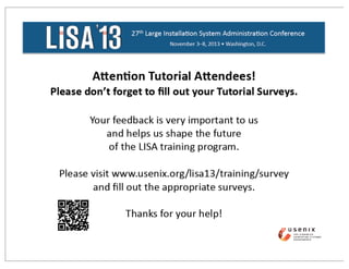 S8 File Systems Tutorial USENIX LISA13
