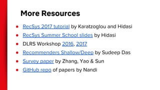 More Resources
●
●
●
●
●
●