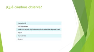 ¿Qué cambios observa?
 