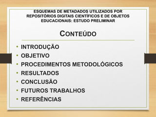 SciELO - Brasil - Repositórios Educacionais: estudos preliminares