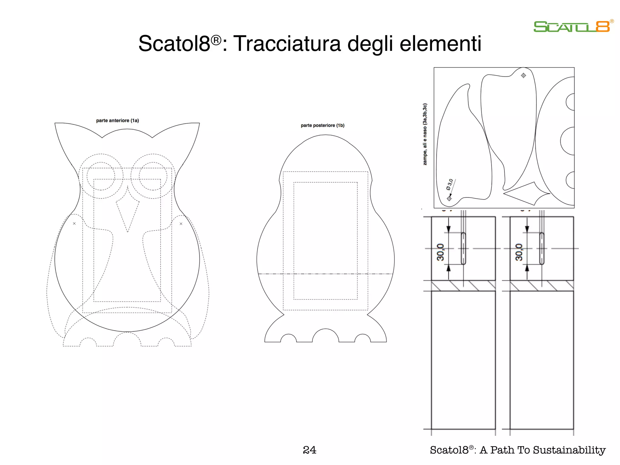 Scatol8®: Tracciatura degli elementi
24 Scatol8®
: A Path To Sustainability
 