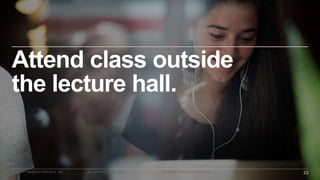 ©2016–17 MINERVA PROJECT, INC. 23ALL RIGHTS RESERVED. PROPRIETARY & CONFIDENTIAL
Attend class outside
the lecture hall.
 