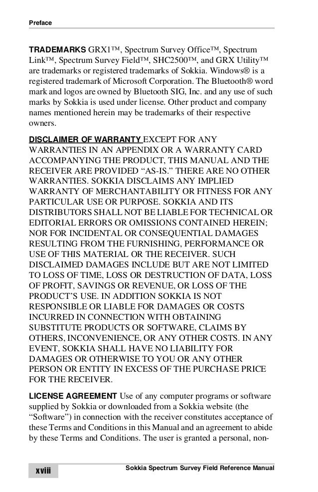 Spectrum survey field Spectrum survey field