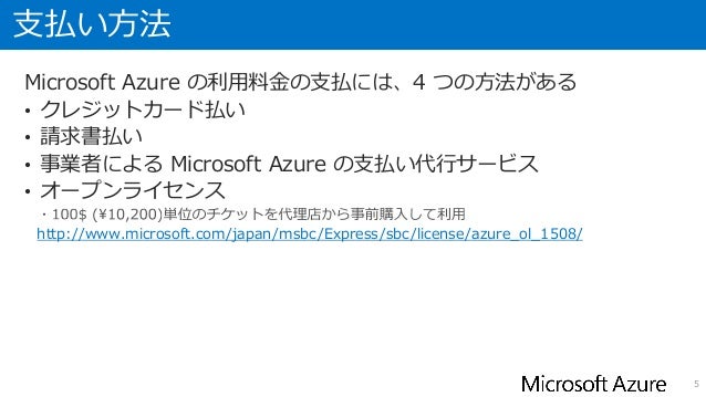 S91 Microsoft Azure 支払いについて