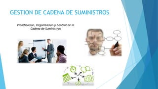 GESTION DE CADENA DE SUMINISTROS
Planificación, Organización y Control de la
Cadena de Suministros
 