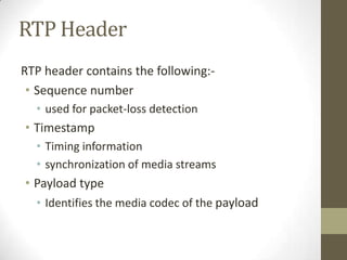 RTP & RTCP | PPTX